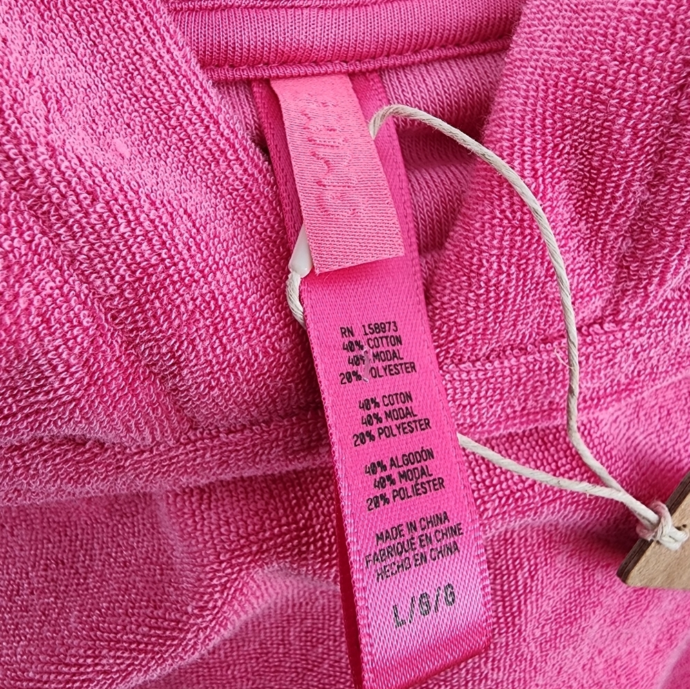 Skims Terry Lounge Pullover Hoodie Watermelon Pink Size Large New - Picture 7 of 9